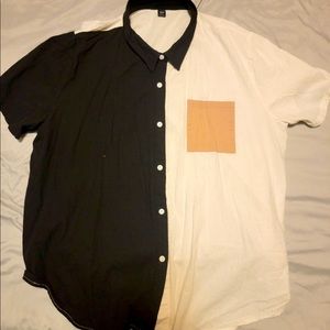Black & White Button Up Shirt